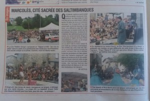 l'union du cantal article 16-19 aoüt 2017_ festival léz'arts de la rue